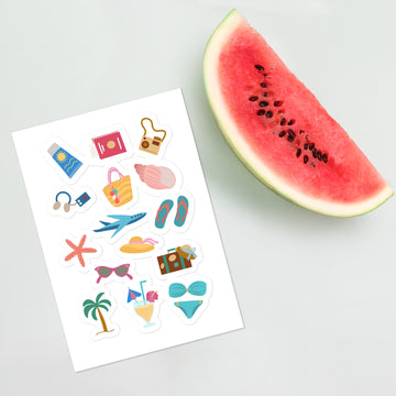 Beach Day Sticker Set